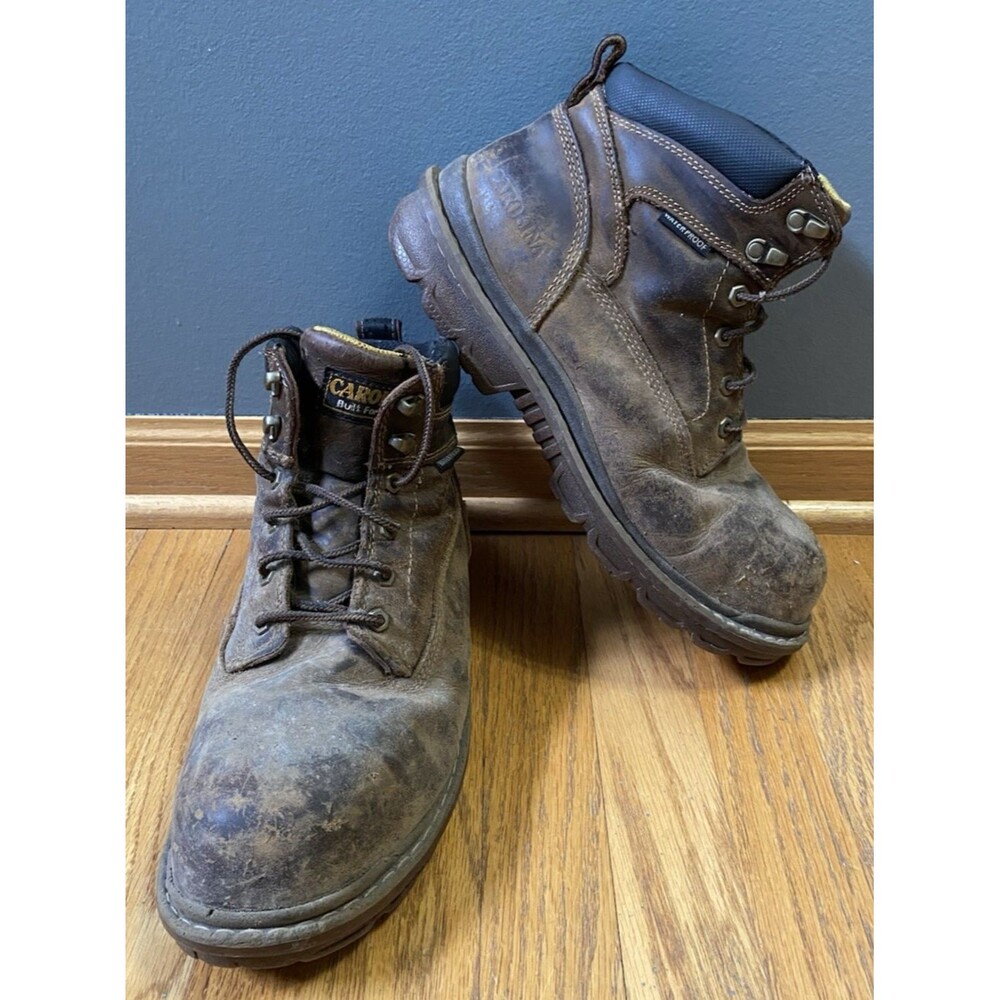Carolina Waterproof Composite Toe Brown Leather Work Boots Men's 11.5 EE CA3558